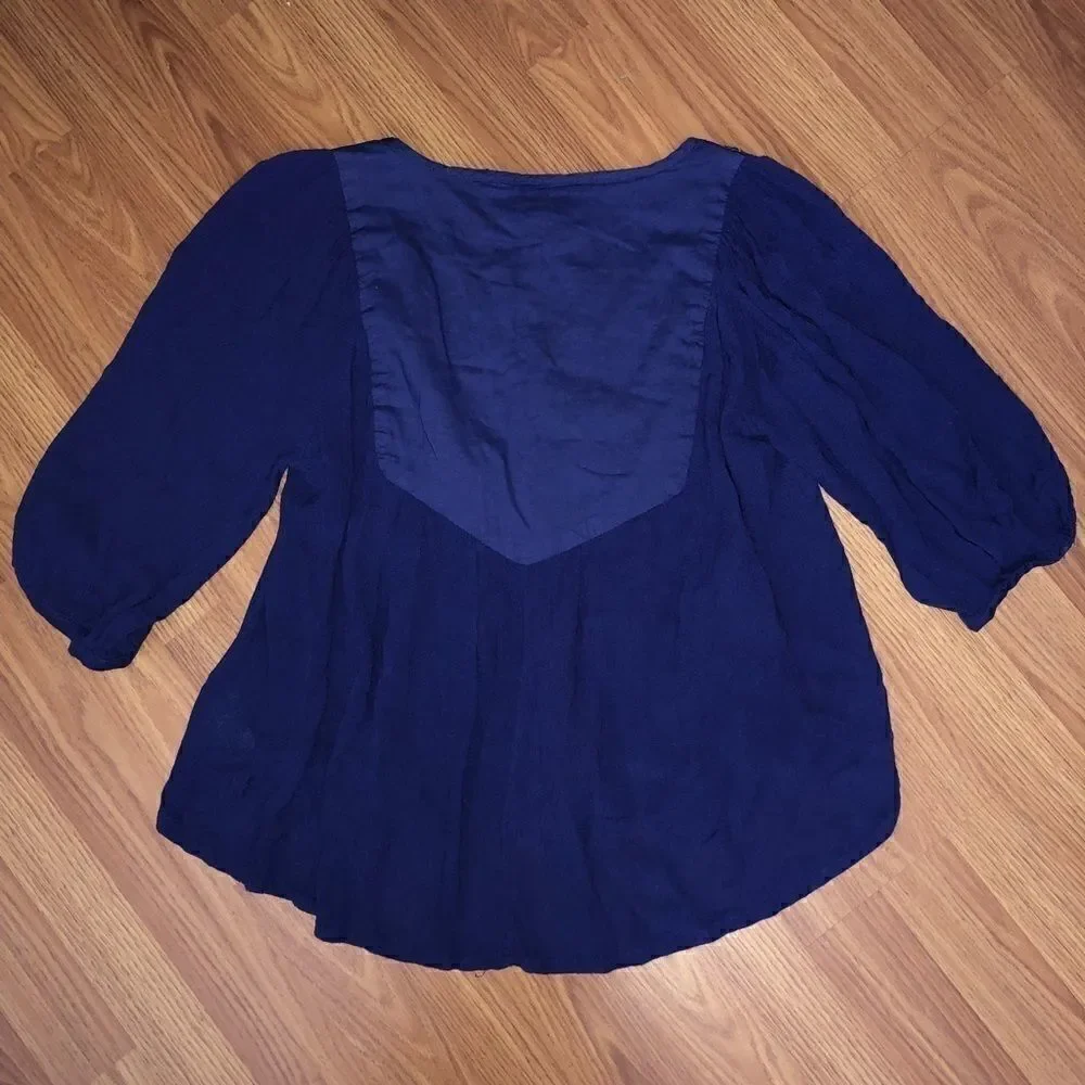 Urban Outfitters Ecote Purple Flowy Blouse - S - Picture 2 of 4